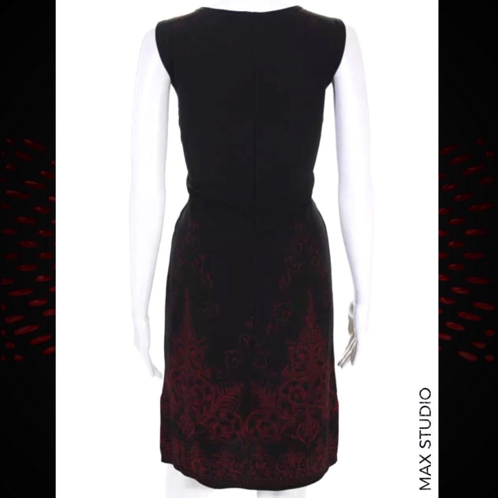 Max Studio Blk/Red Abstract Bottom Sheath Dress - image 3